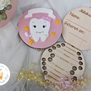 IN STOCK!-Milk tooth box, tooth box, tooth box with name, milk teeth wooden box, tooth motif, girl, gift, memory box personalized