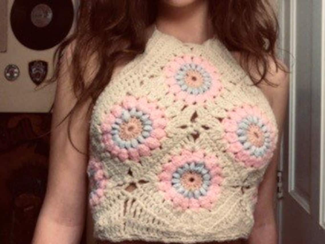 Granny square halter top Etsy