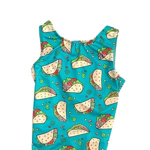 Gymnastics Leotard Taco Mexican Food Girls, Toddler, Women, Teens