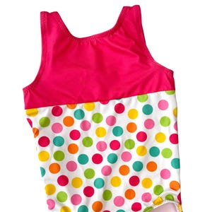 Gymnastics Leotard Confetti Polka Dot Girls, Teens, Toddler, Women