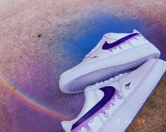 purple nike air force ones