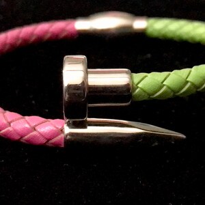 Nailed It Leather Bracelet