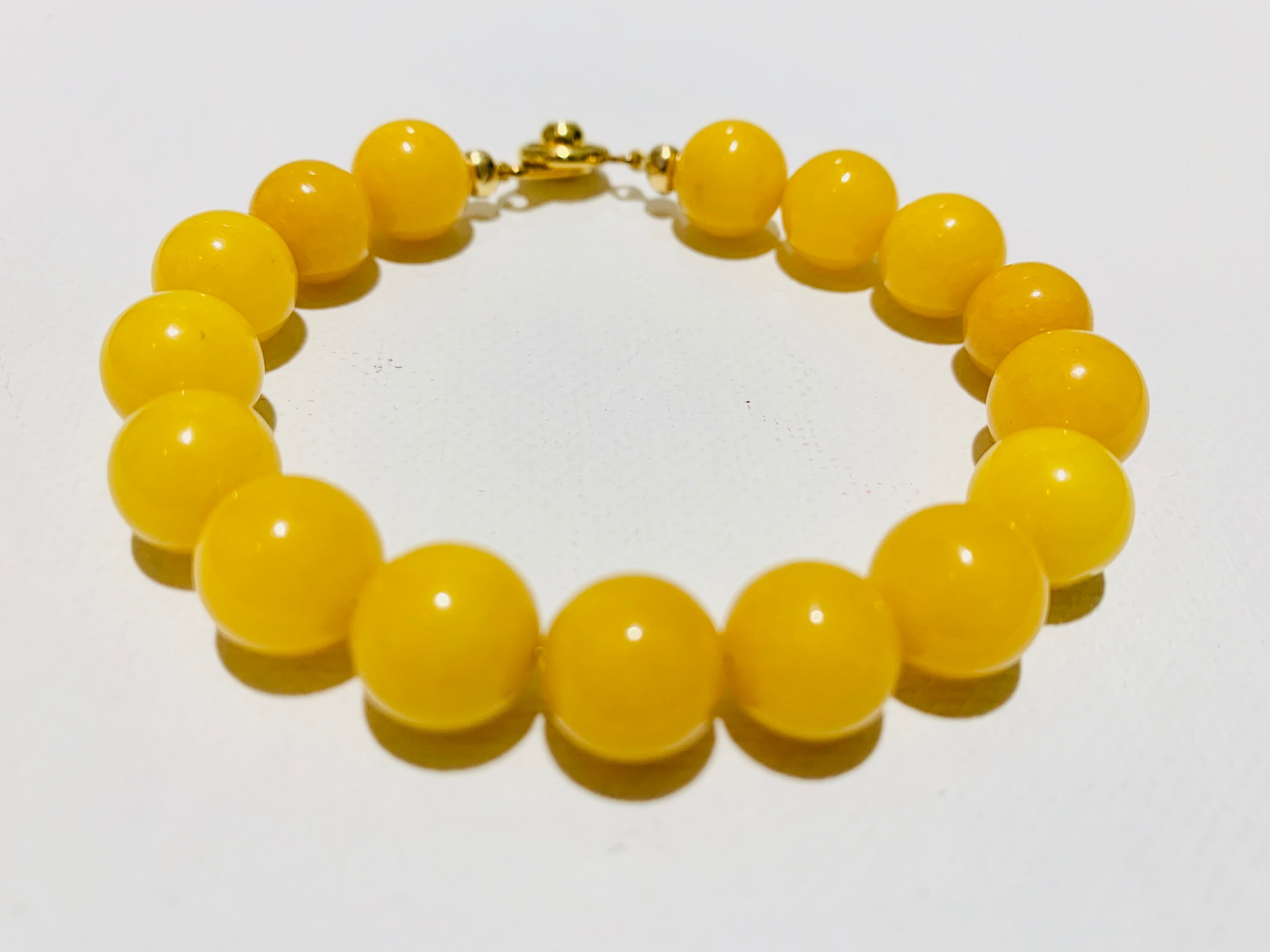 Yellow Jade Bracelet Etsy