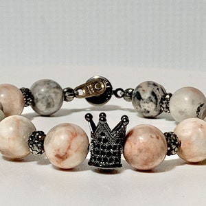 Zebra Jasper Crown Bracelet
