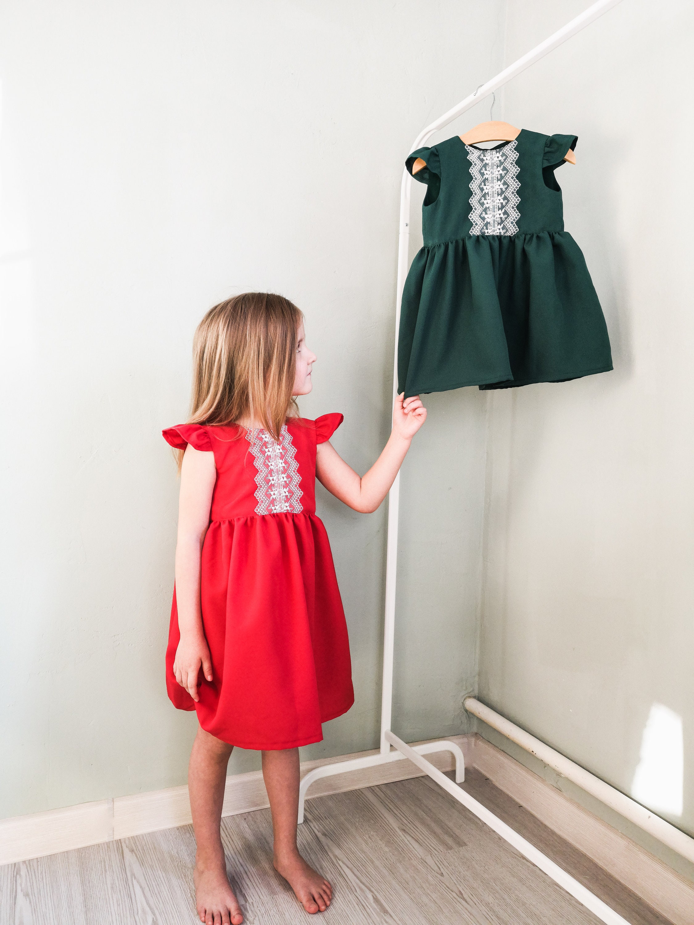 Wedding Red Dress Baby Easter Dress 