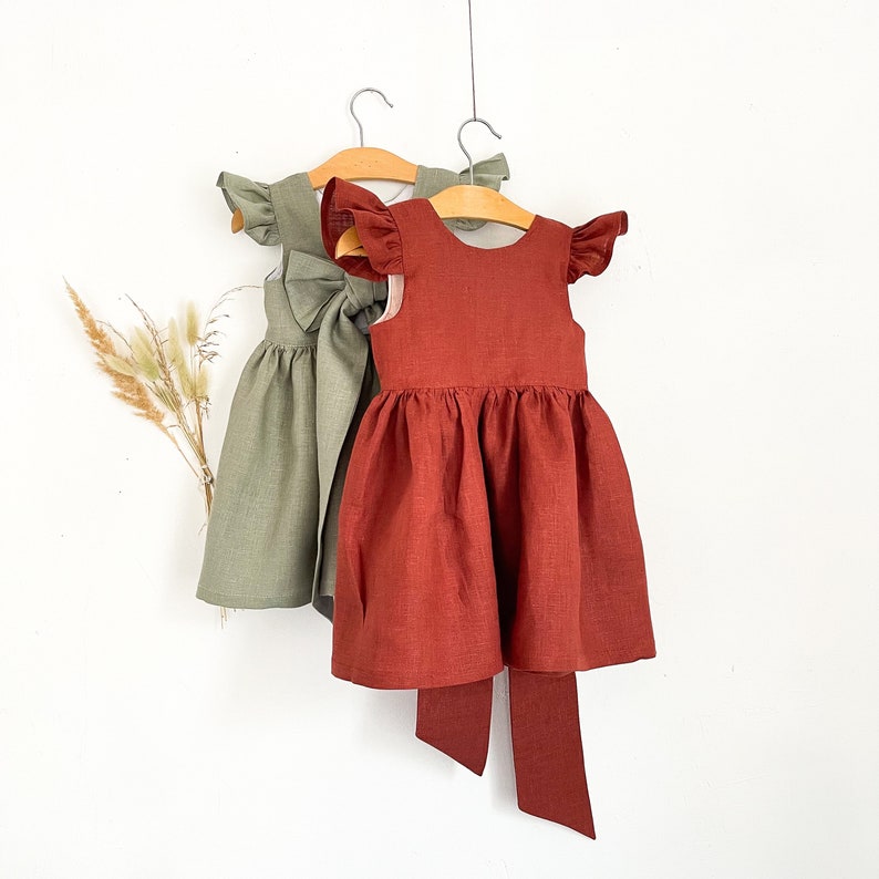 Sage Green Boho Flower Girl Dress Boho First Birthday Outfit Etsy