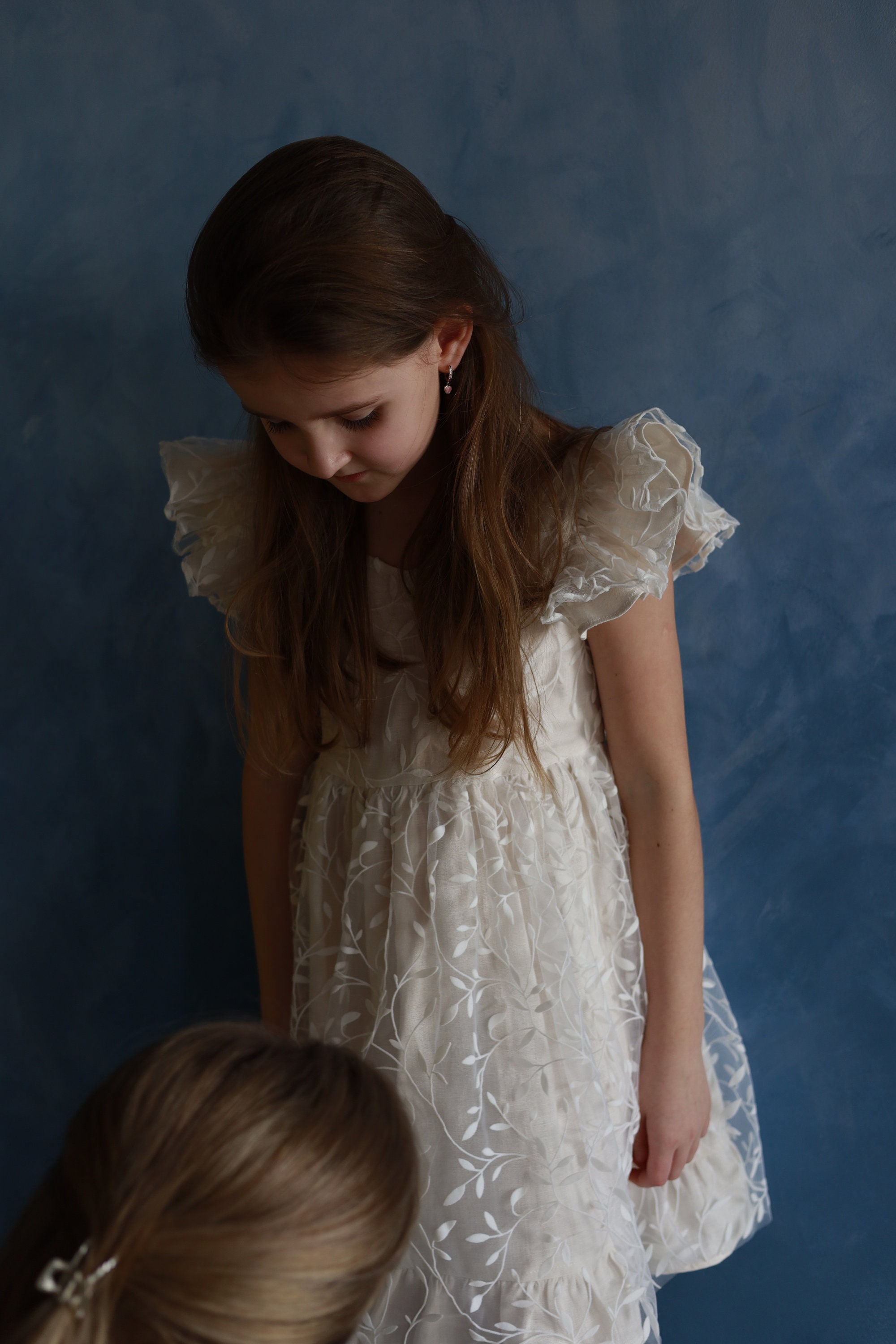 childrens ivory bridesmaid dresses Ivory Tiered Tutu flower girl dress with Jewel Neckline, Short Sleeves, Sequins, and Beaded Top