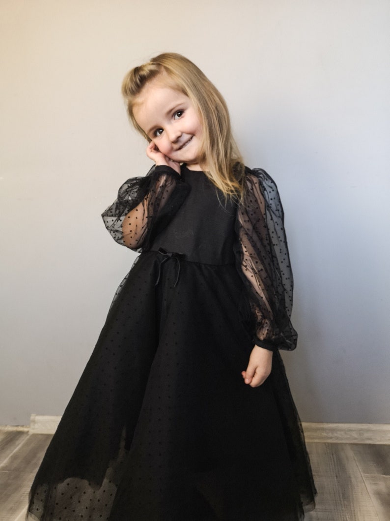 Little black dress baby long black dress toddlesFirst Etsy