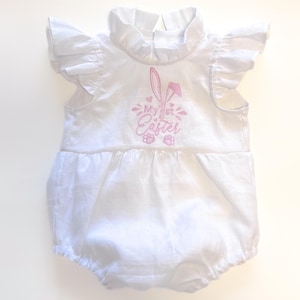 Tutina Neonata Pasqua Con Coniglietto - Set 4 Pezzi Manica Corta + Gonna + Fascia + Calzini - Foto 1