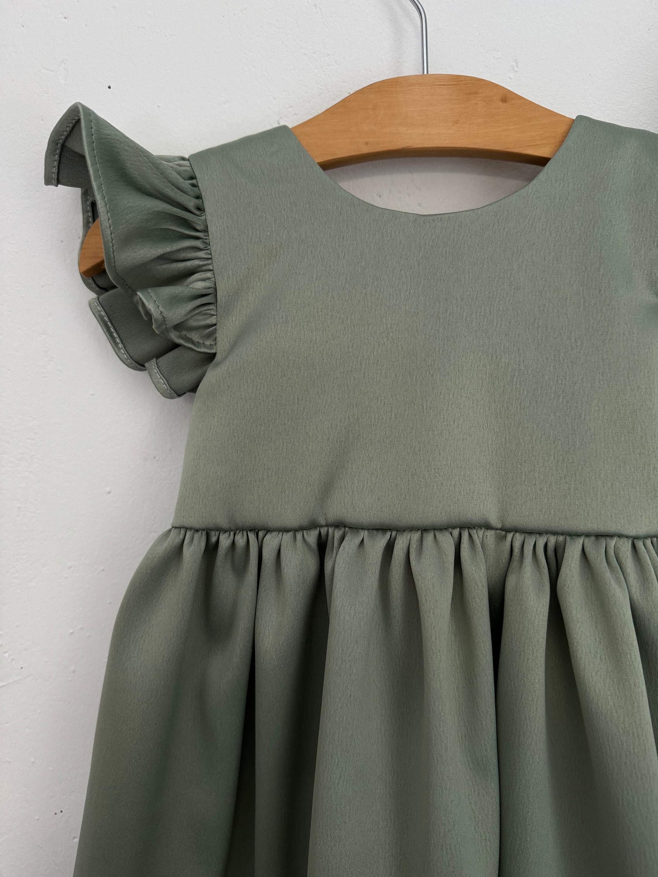 sage green infant dress Nellie Ruffle Maxi Dress - Sage main image 1