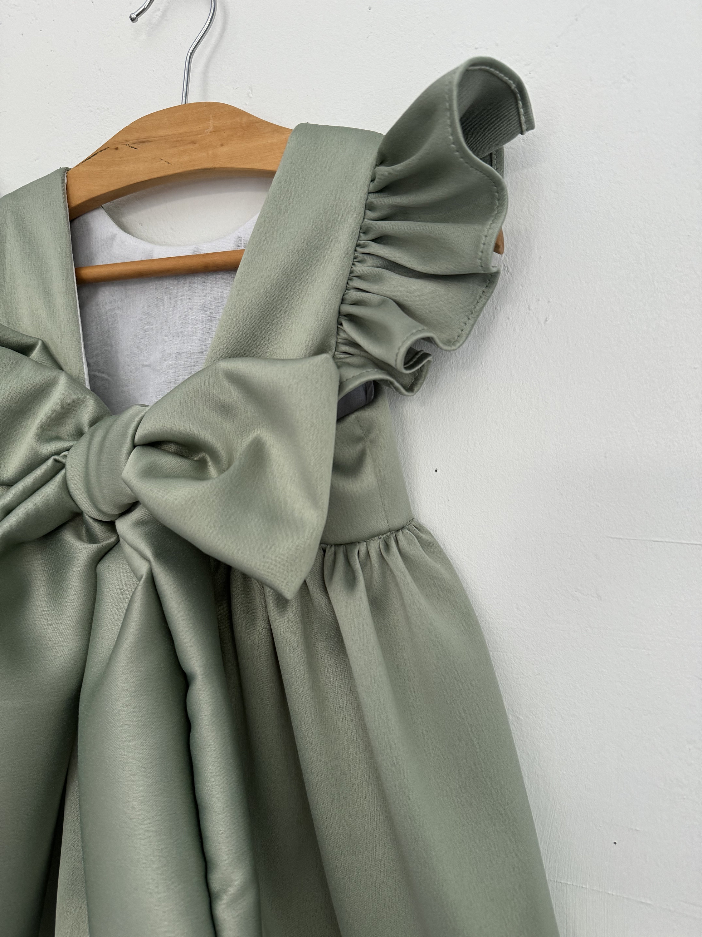 sage green infant dress Infant Girl Baby Dress Viva Pineapples Sage / 12M main image 1
