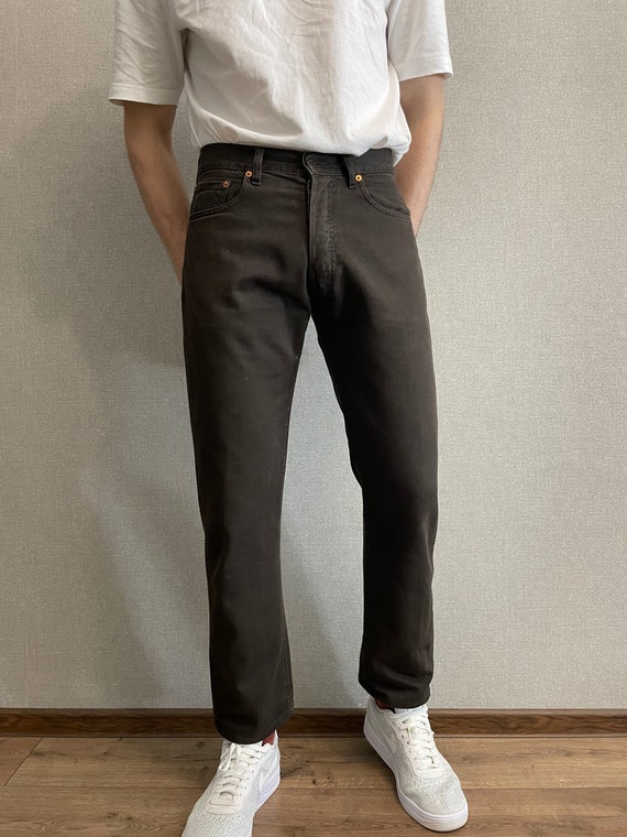 Vintage Levis 551 Regular Fit Brown Jeans Made in Italy W32 | Etsy