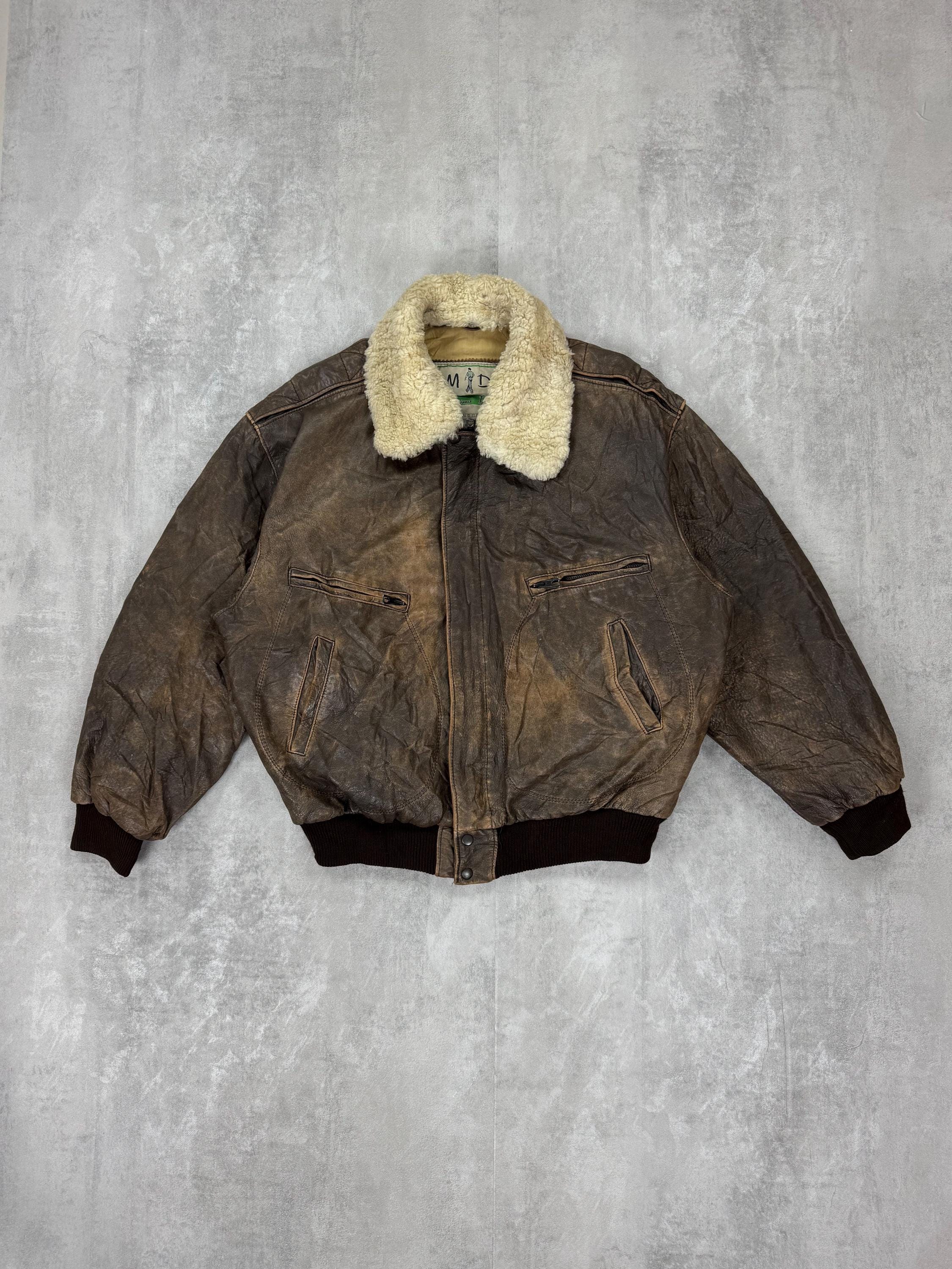 Leather Jacket Men Massimo - Etsy