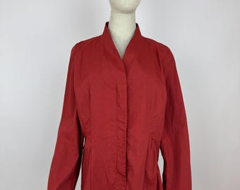 Eileen Fisher Blazer Zip Linen Blend Recycle Jacket Womens Size Large