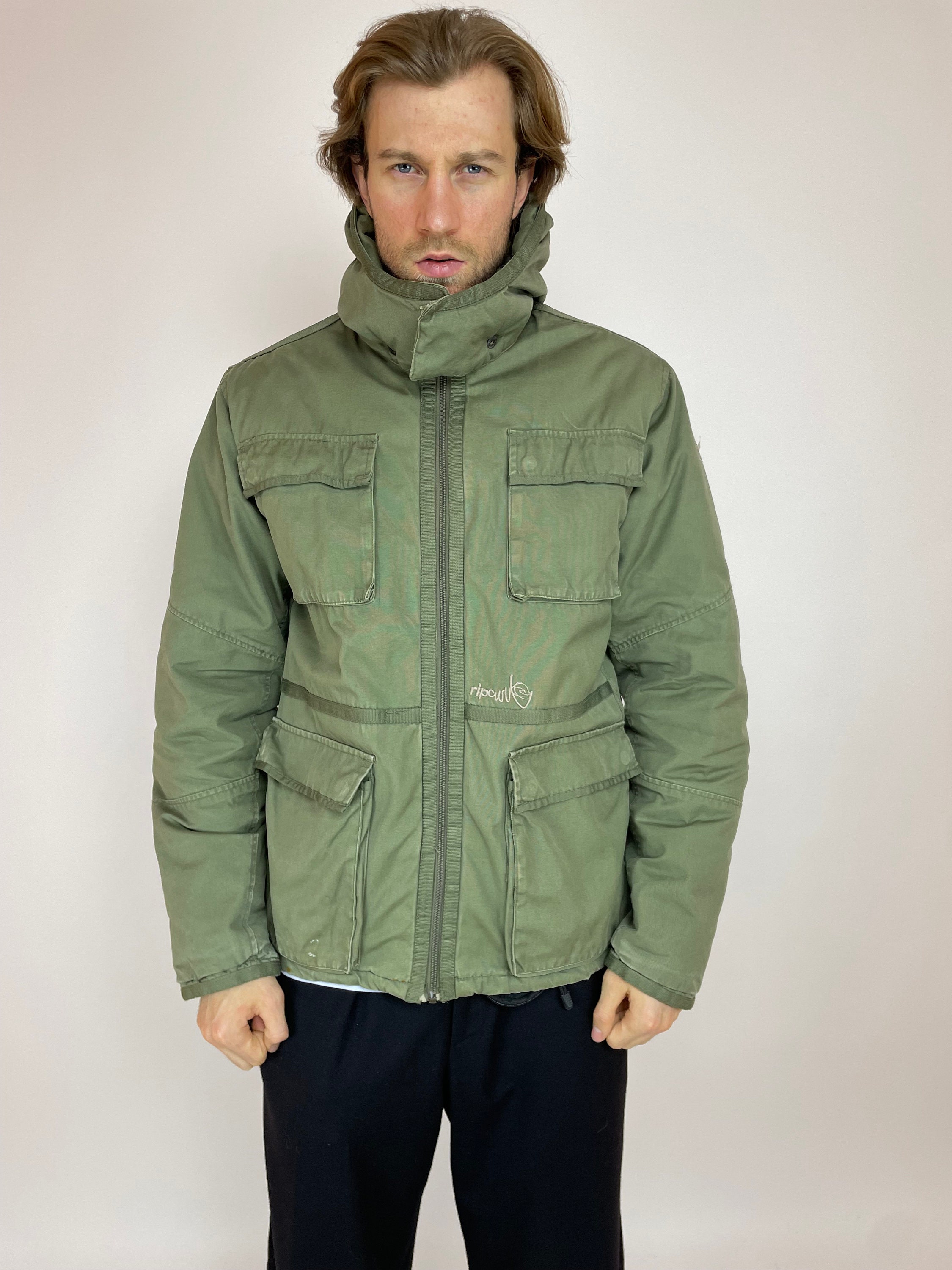 Rip curl green jacket deals