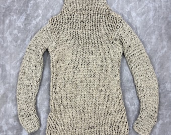 Handmade knit woven sweaters avant garde turtleneck Women’s size M