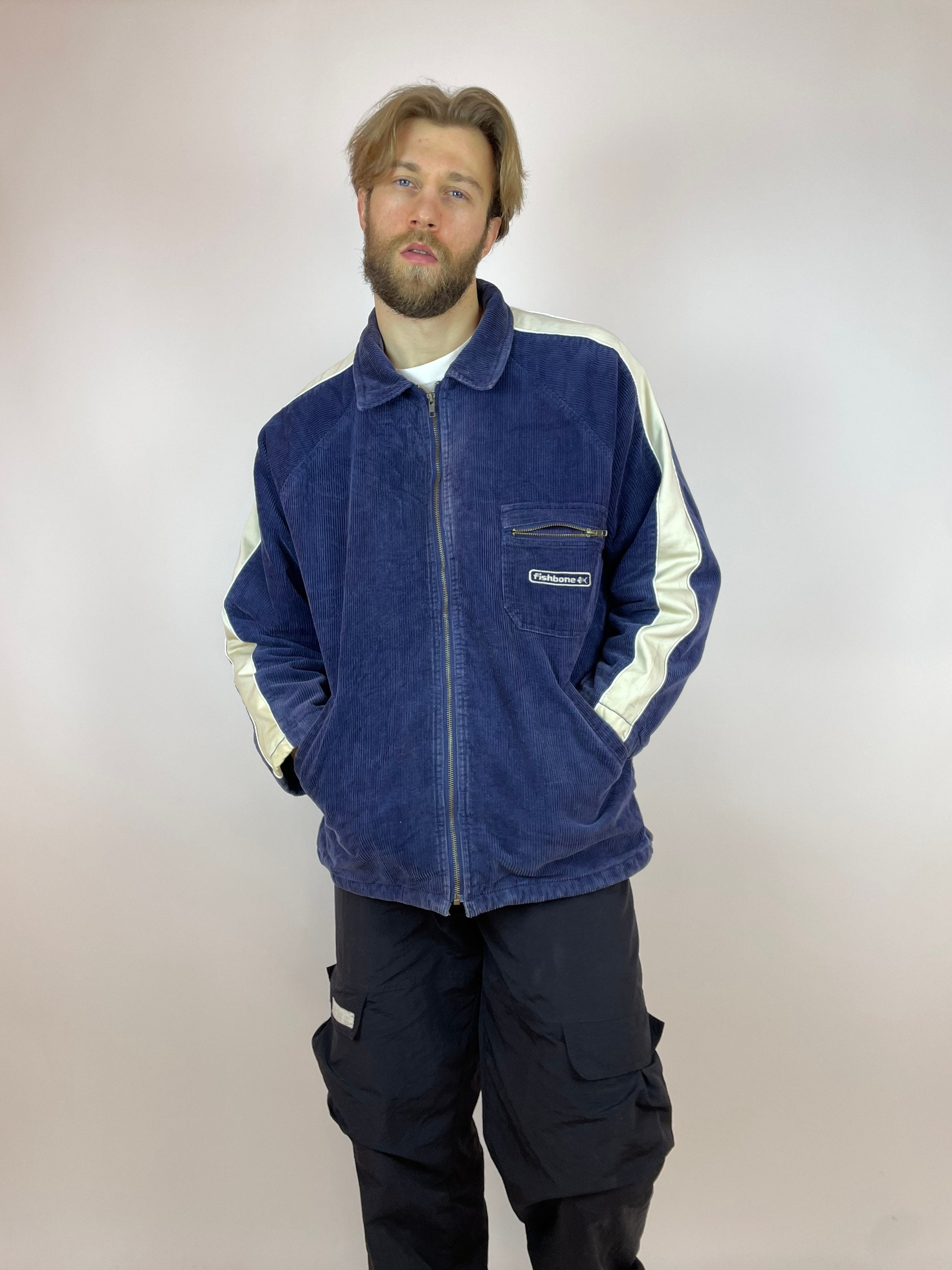 Fishbone Vintage Jacket Velvet Mens Size XL - Etsy