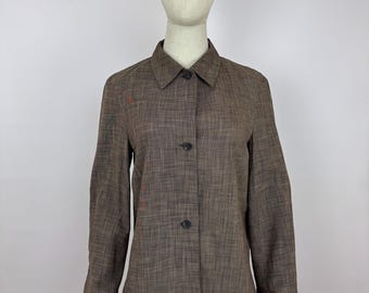 Joseph Janard silk blazer jacket brown overshirt Womens size 38