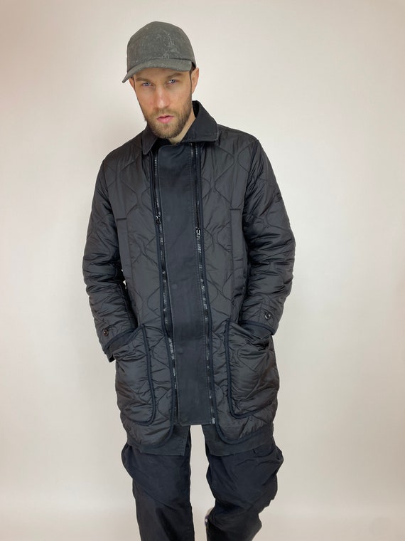 Quilted trench coat mens hot sale