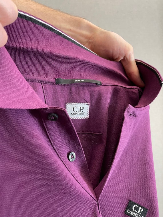 C. P. COMPANY Slim Fit Purple Polo Shirt Size M - Etsy