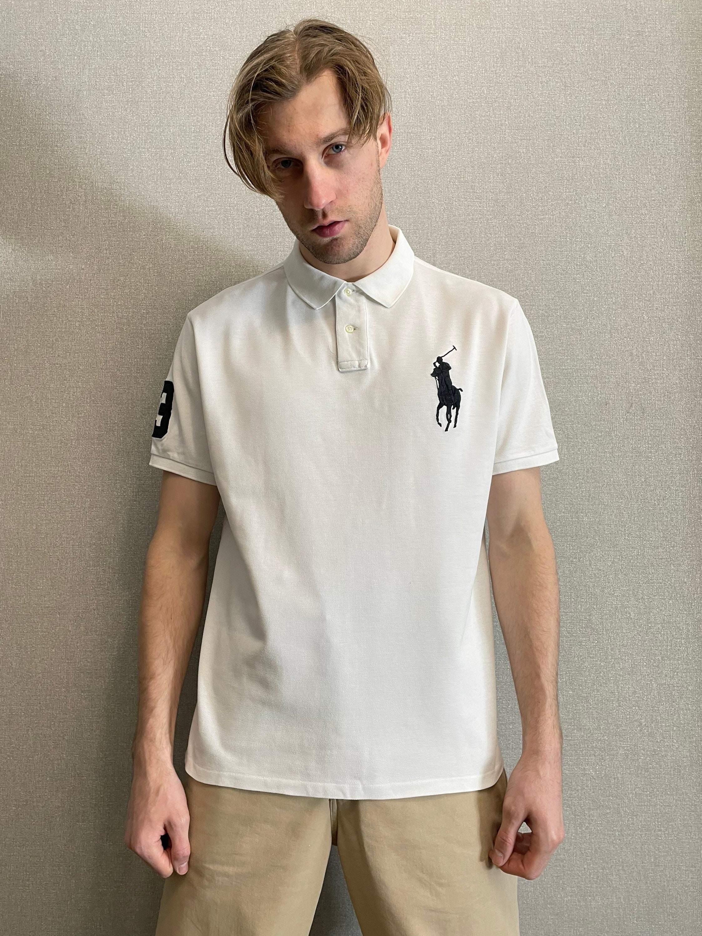 Polo Ralph Laurent Vintage White Polo T-shirt 3 Size XXL - Etsy
