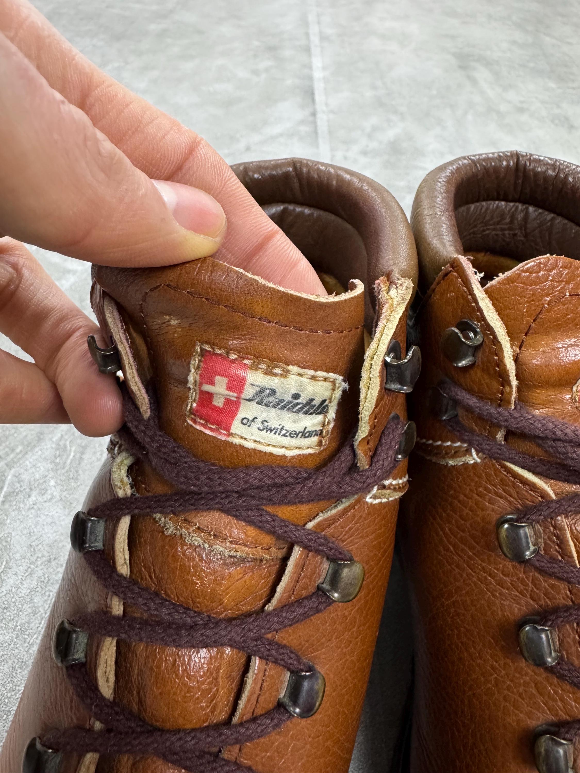 Raichle Vintage Brown Leather Hiking / Mountaineering Boots  display picture 1