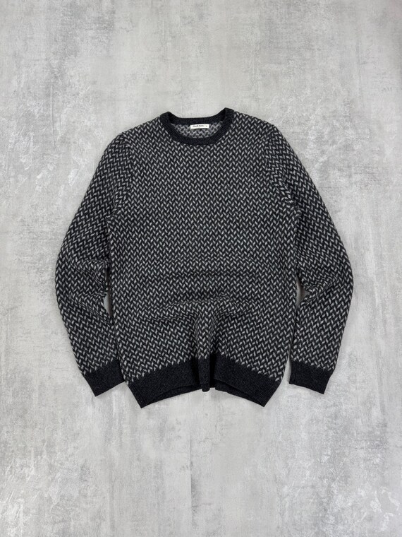 Pull en laine WoolOvers style preppy pour homme, taille Large - Main Image