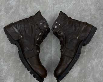 CAT Caterpillar Workwear Avant Garde Biker leather boots Mens size EU46 US13 UK12