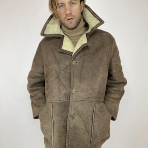 スコットランド製　antartex シープスキンジャケット ベージュ Antartex Sheepskin - Etsy
