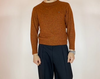 CARLO COLUCCI sweater orange minimalistic Mens size 46/S