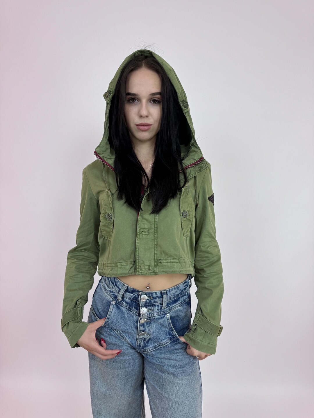 Giacca Superdry Cropped ARMY JAPANESE, giacca militare da