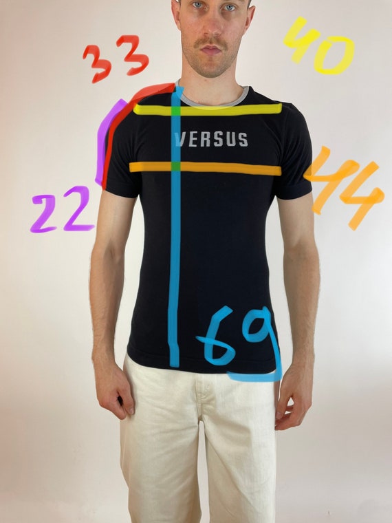 VERSUS Intimo Tre magliette nere da uomo taglia L Etsy Italia