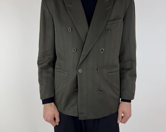 Cerruti 1881 Linen Double-breasted Men's Vintage Undershirt Jacket