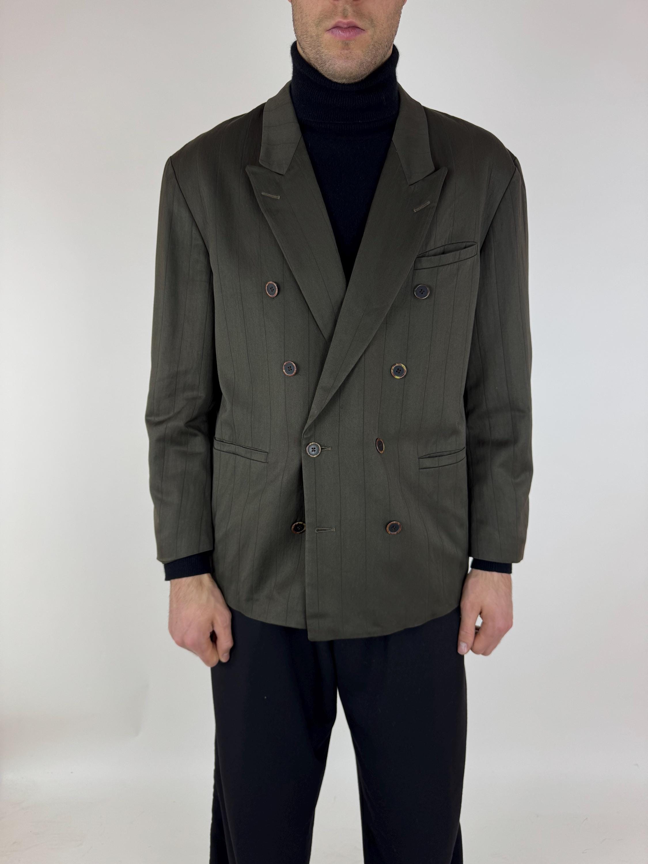 CESARE Bosseli Double-breasted Blazer Sport Jacket Mens Vintage
