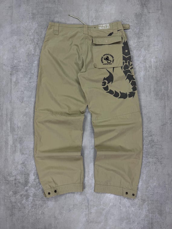 FISHBONE NYC.92 Scorpion Force Military Khaki Boot Cut Pants