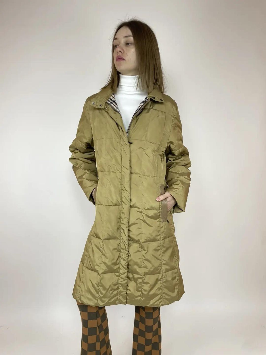 DAKS Signature Down Jacket Puffer Coat Womens Size Large - Etsy