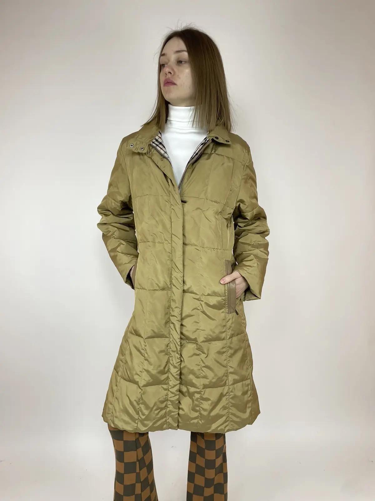 DAKS Signature Down Jacket Puffer Coat Womens Size Large - Etsy