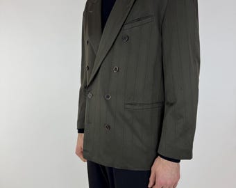 CESARE Bosseli Double-breasted Blazer Sport Jacket Mens Vintage