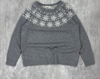 WoolOvers Wool sweater upper SKI style Womens size XL