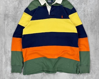 1980s Bath Rugby jersey Home shirt blue striped Bukta 40'' Medium