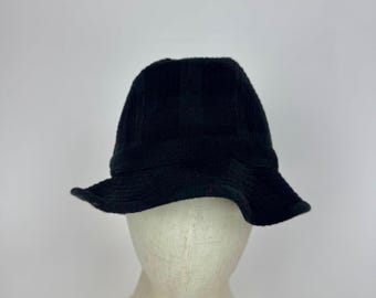 Vintage Manufacture by Tailors wool cashmere checkered bucket hat preppy style Mens size 58