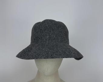 Vintage Kangol wool Bucket Hat gray Bermuda Casual Panama hat British Classic