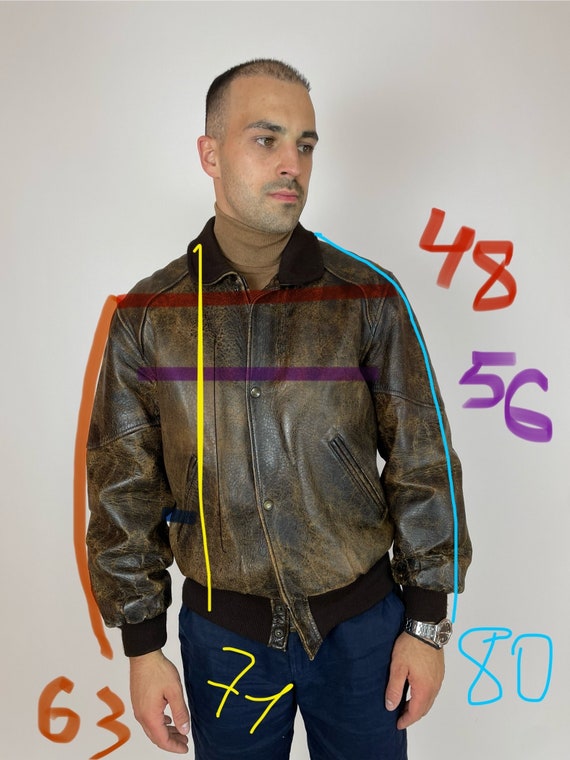 CHEVIGNON Leather Jacket Vintage World Travel Mens Size Medium - Etsy