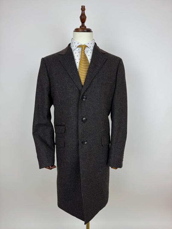 M&S Luxury MOON Fabric Tweed Coat Mens Size XL Old Money Preppy