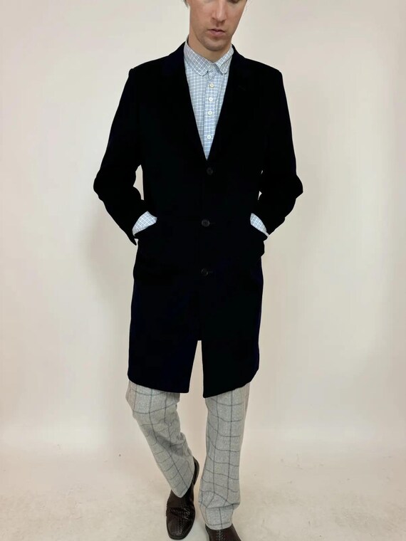 Brooks Brothers Wool Mens Coat Loro Piana Sport Fabric Dark Blue Brooks Brothers Wool Mens Coat Loro Piana Sport Fabric Dark Blue
