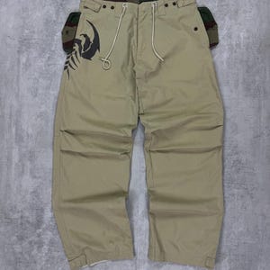 FISHBONE NYC.92 Scorpion Force Military Khaki boot cut pants size M