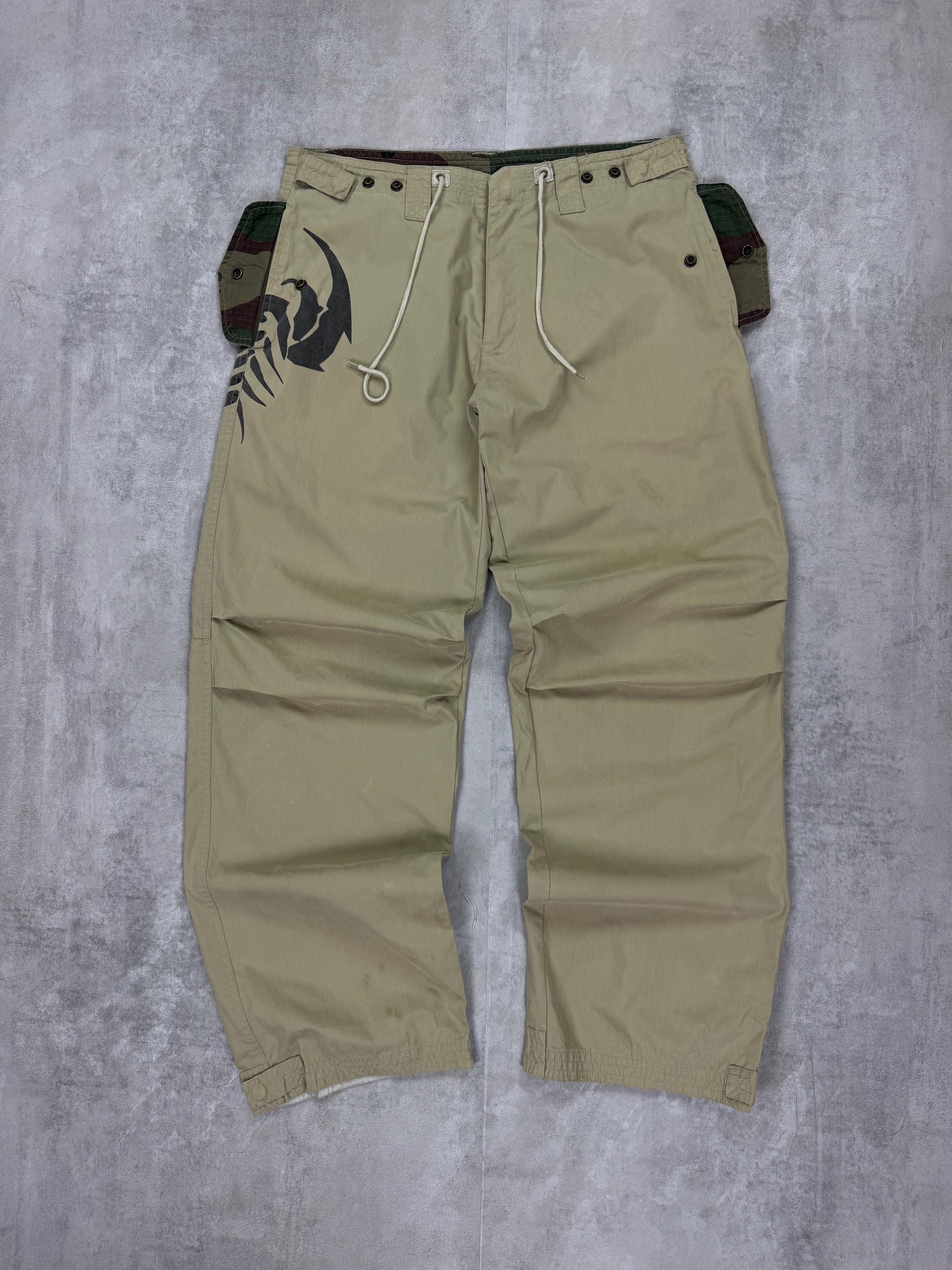 FISHBONE NYC.92 Scorpion Force Military Khaki Boot Cut Pants