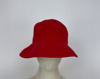 Vintage Kangol wool Bucket Hat red Bermuda Casual Panama hat British Classic