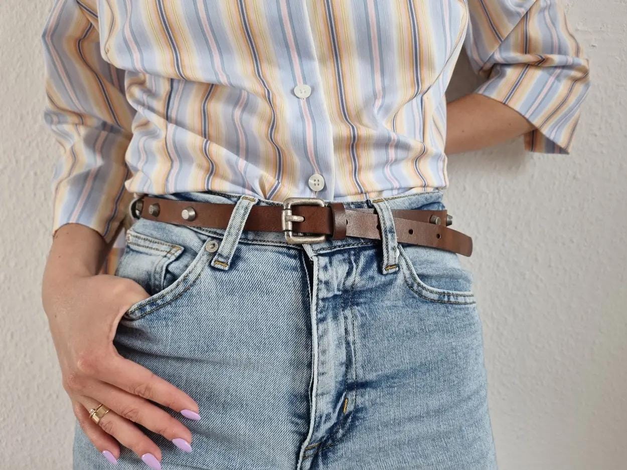PATRIZIA PEPE FIRENZE Buckle Fux Leather Belt 80-94cm - Etsy