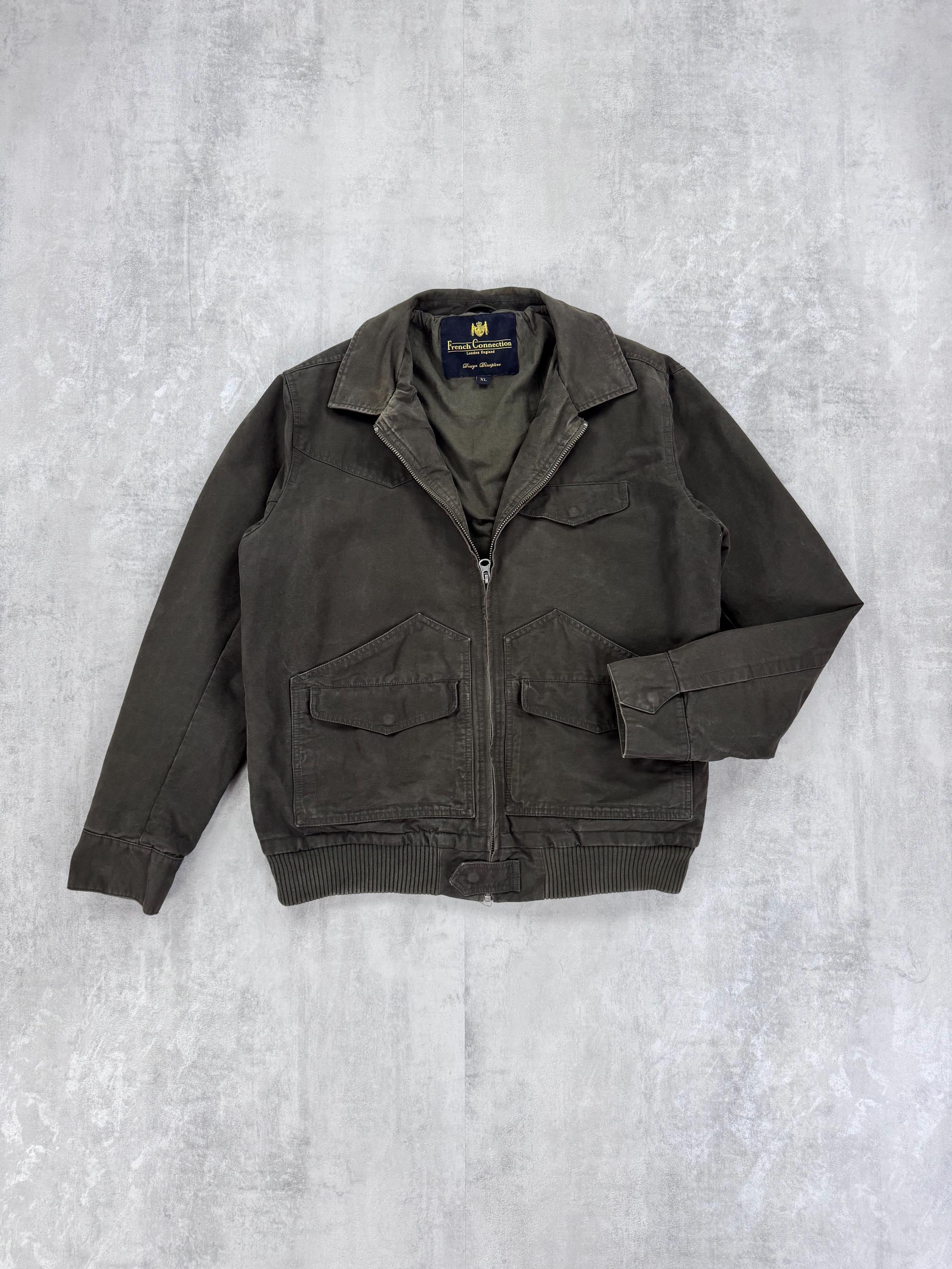 French Connection WORK Jacket London England Faded Workwear JKT